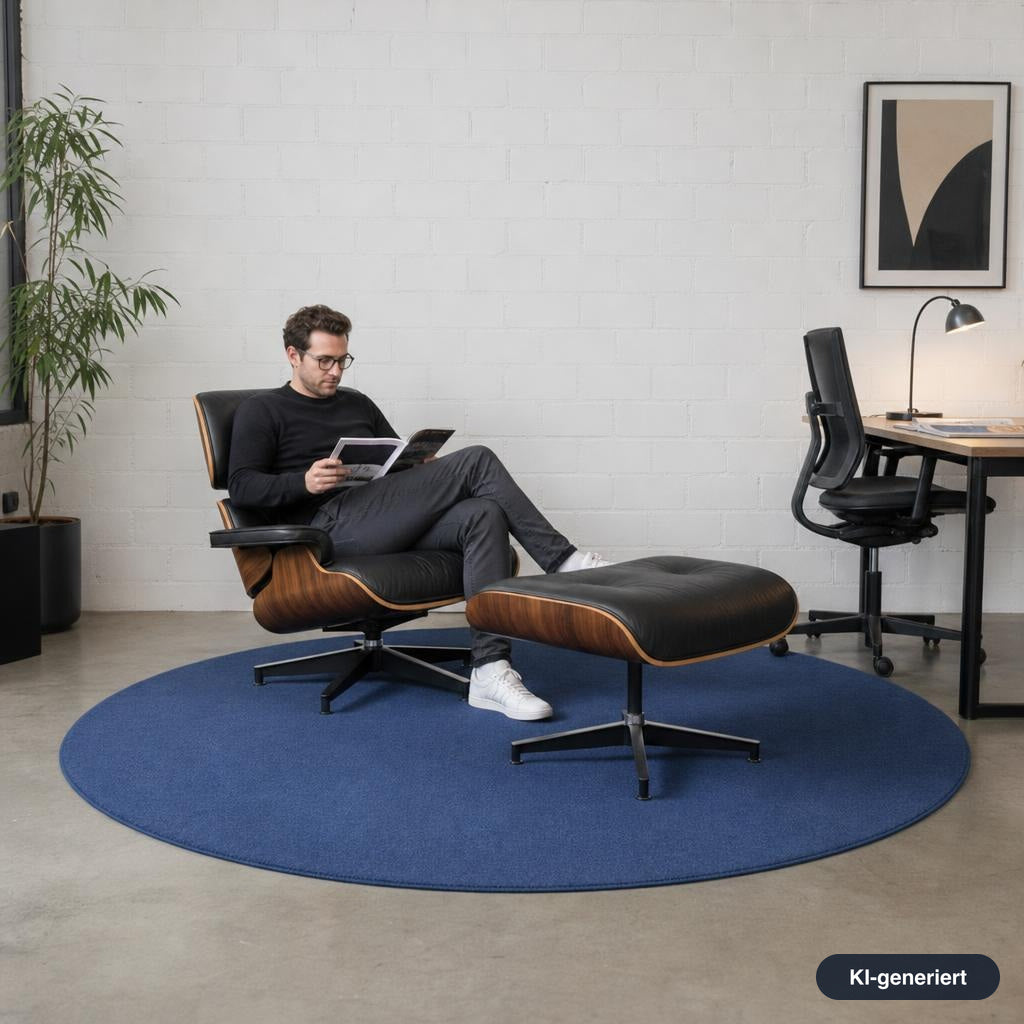 Teppich Object Carpet RugX capri-blau rund