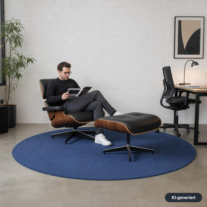 Teppich Object Carpet RugX capri-blau rund