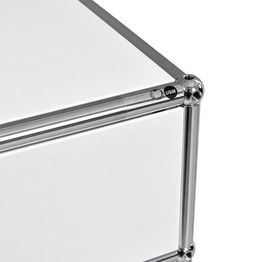 USM Haller Highboard 1x3 weiß 2 Klappen / 1 Auszug