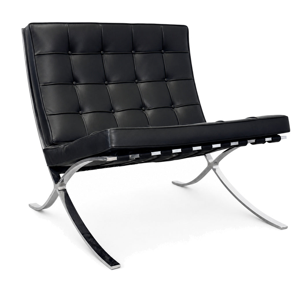 Knoll International Barcelona Sessel Leder / Schwarz · Guter gebrauchter Zustand