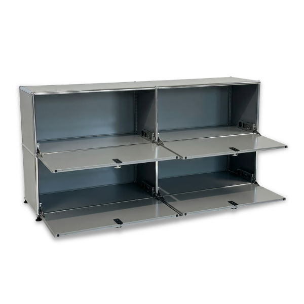 USM Haller Sideboard 2x2 mittelgrau 4 Klappen [AKTION -200€]