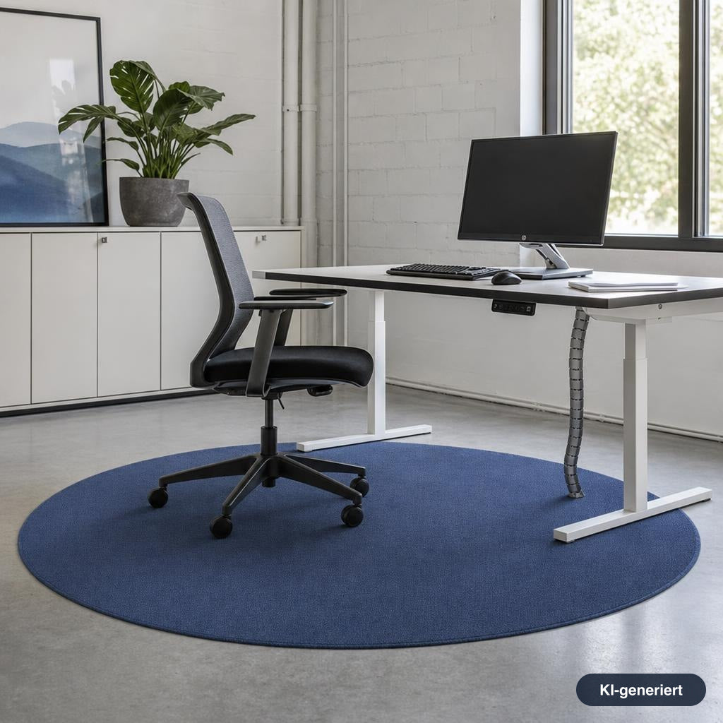 Teppich Object Carpet RugX capri-blau rund