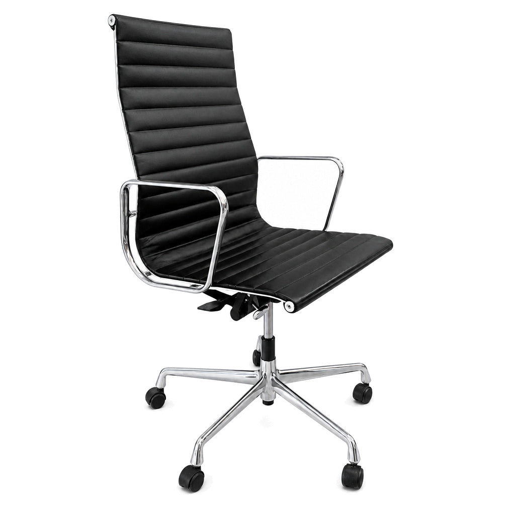 Vitra EA 119 Leder schwarz Alu