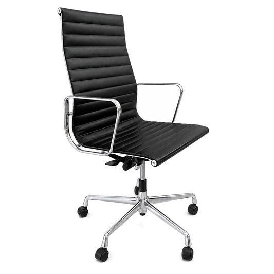 Vitra EA 119 Leder schwarz Alu