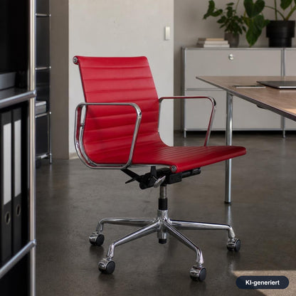 Vitra EA 117 Leder rot Chrom