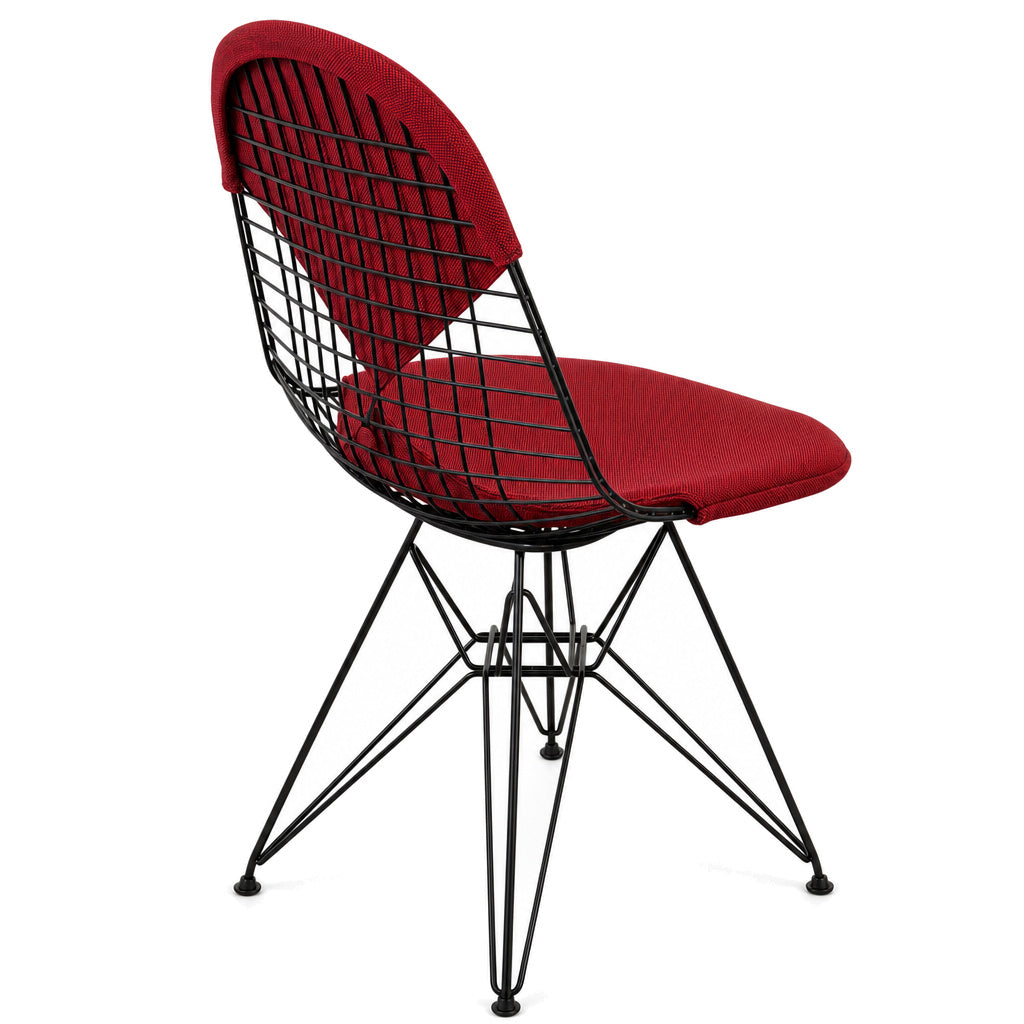 Vitra Wire Chair DKR-2 rot/moorbraun