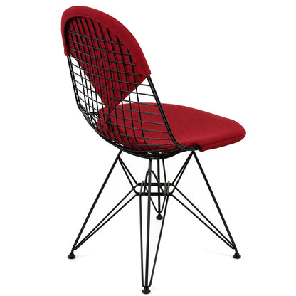Vitra Wire Chair DKR-2 rot/moorbraun