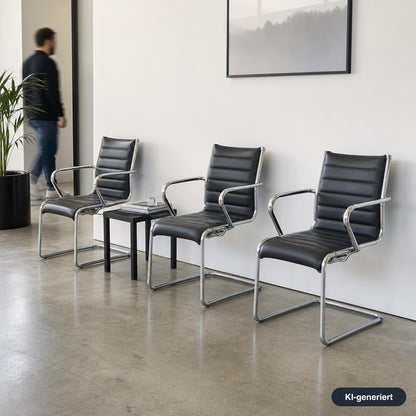 Sitland Freischwinger Leder/Chrom