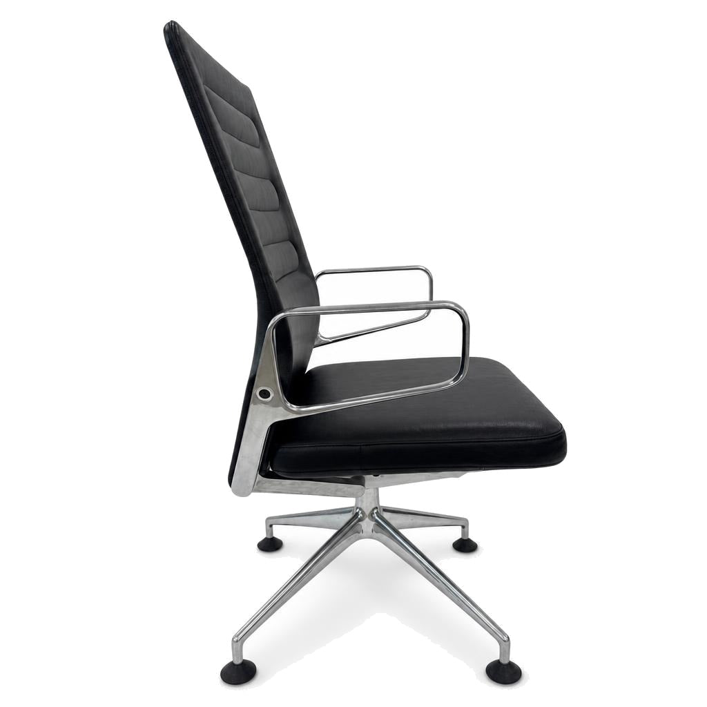 Vitra AC 4 Meet Leder schwarz
