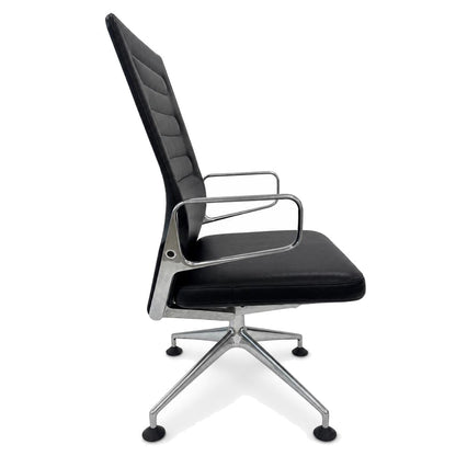 Vitra AC 4 Meet Leder schwarz