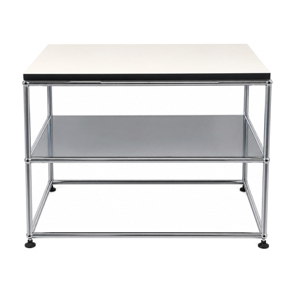 USM Haller Beistelltisch 75x50 mittelgrau / weiß