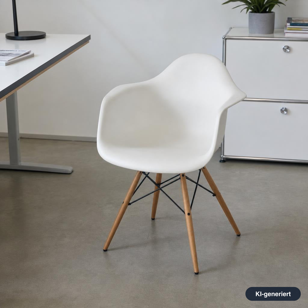 Vitra DAW Eames Plastic Armchair weiß