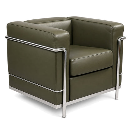 Cassina LC2 Sessel Leder olivgrün