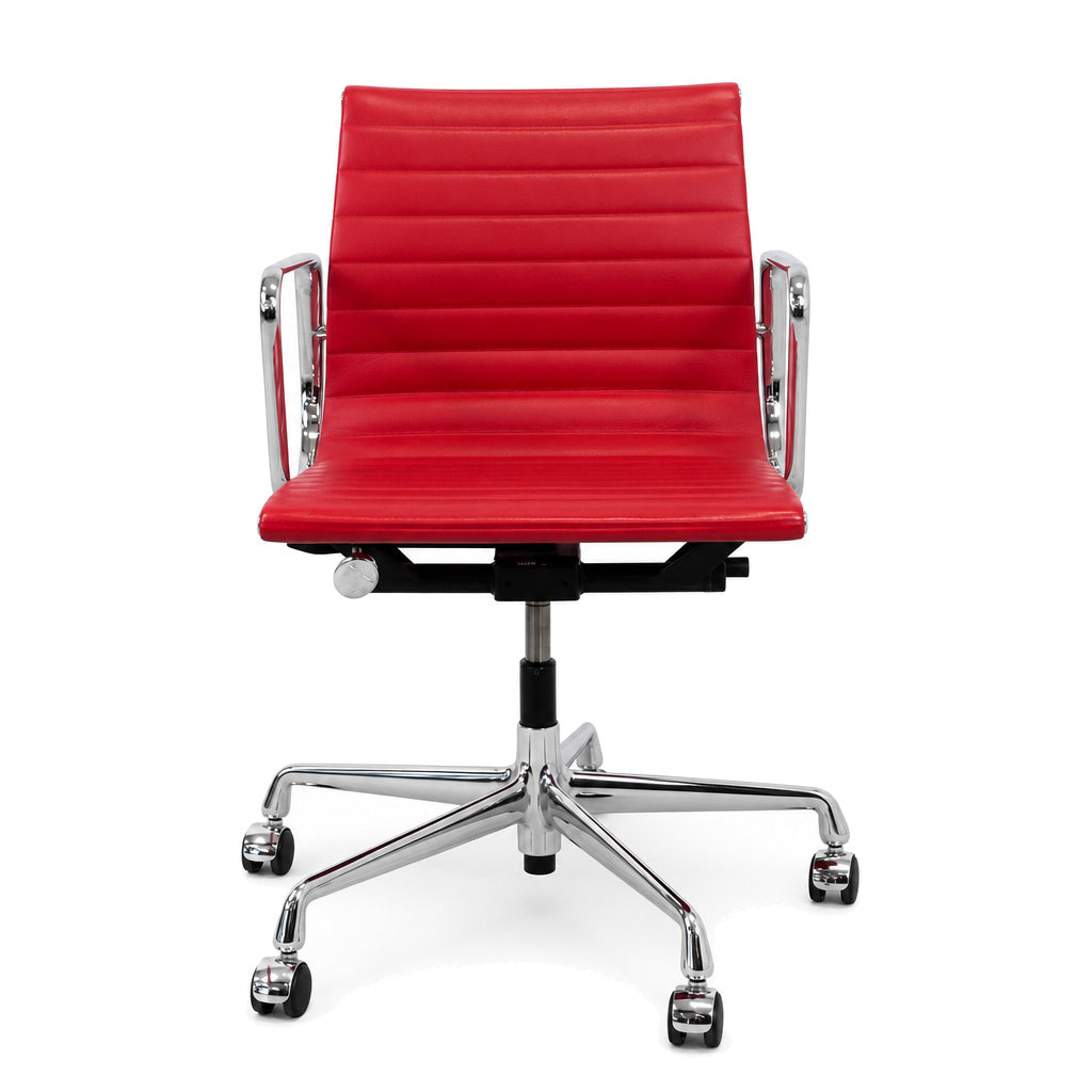 Vitra EA 117 Leder rot Chrom
