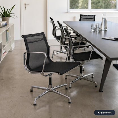 Vitra EA 108 Netz schwarz Alu