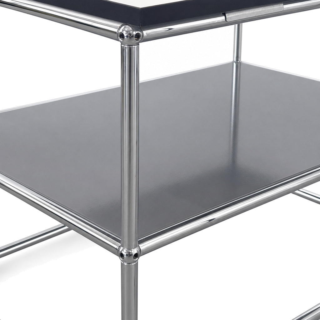 USM Haller Beistelltisch 75x50 mittelgrau / weiß