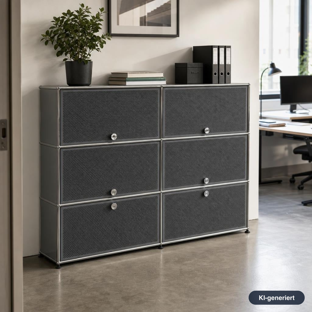 USM Haller Highboard 2x3 anthrazit