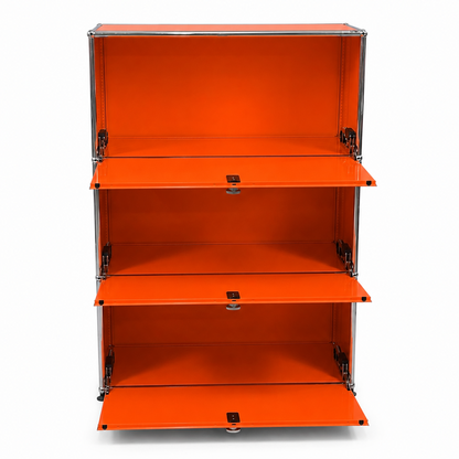 USM Haller Higboard 1x3 orange 3 Klappen