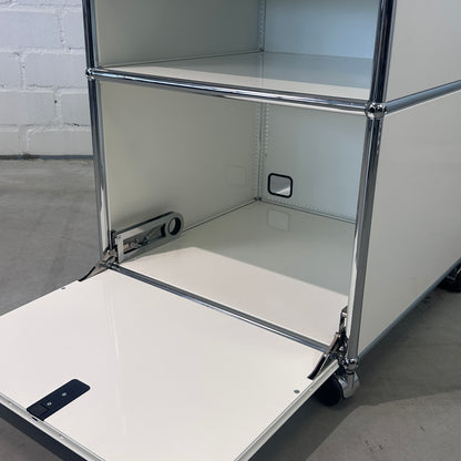Technikregal 102,5x52,5x63mm weiß 1x Klappe seitlich