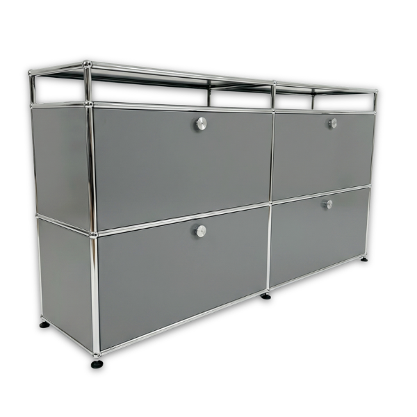 USM Haller Sideboard 2x2 mit 10cm Aufsatz mittelgrau [AKTION -300€]