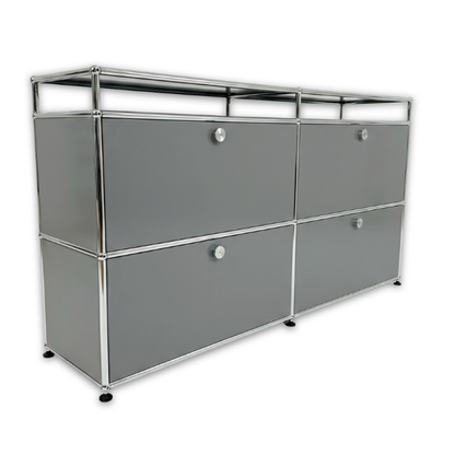 USM Haller Sideboard 2x2 mit 10cm Aufsatz mittelgrau [AKTION -300€]