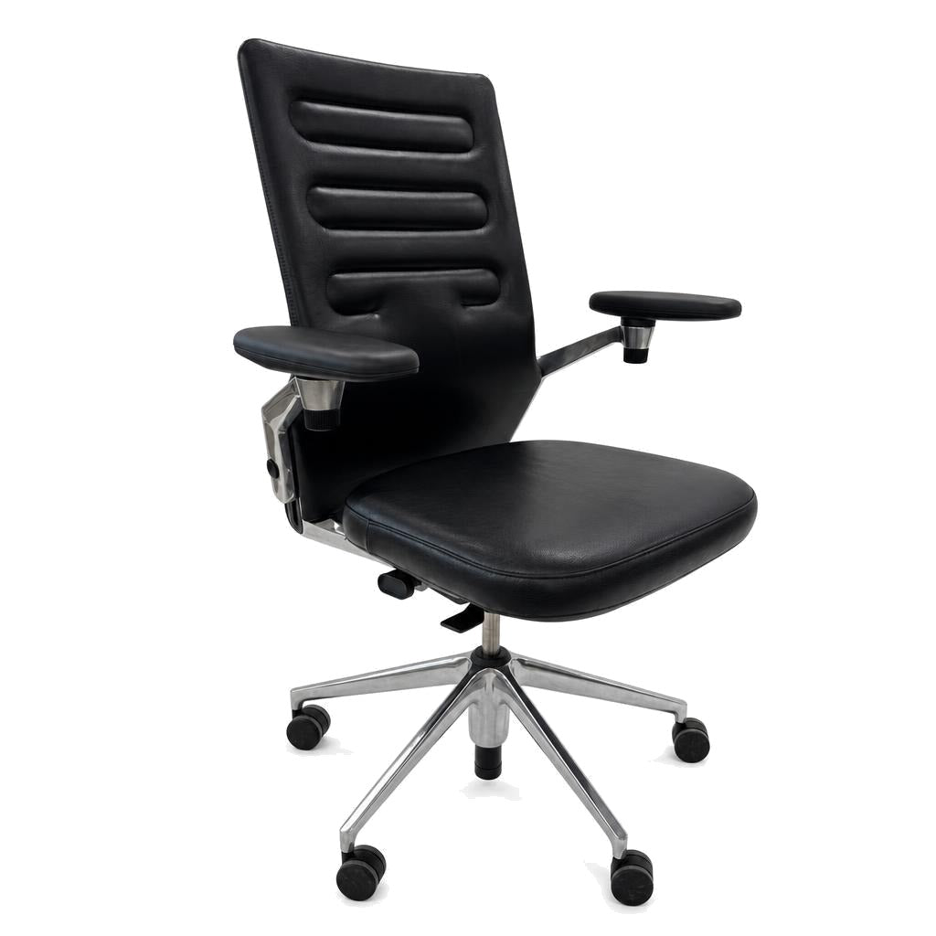 VItra AC4 Work Bürostuhl Leder schwarz