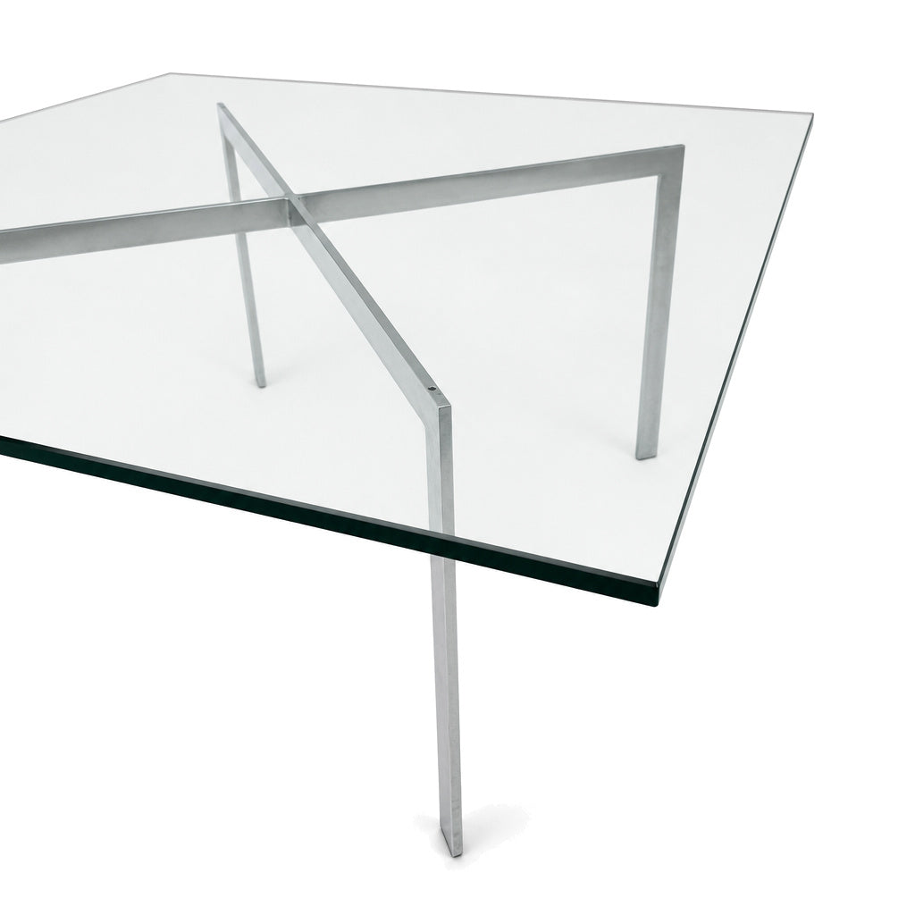Knoll International Barcelona Couchtisch (neue Glasplatte)