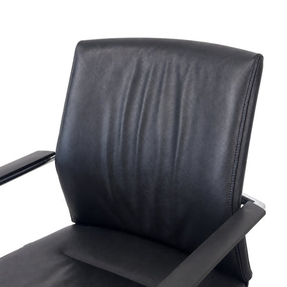 Wilkhahn ON 178/71 Freischwinger Leder schwarz