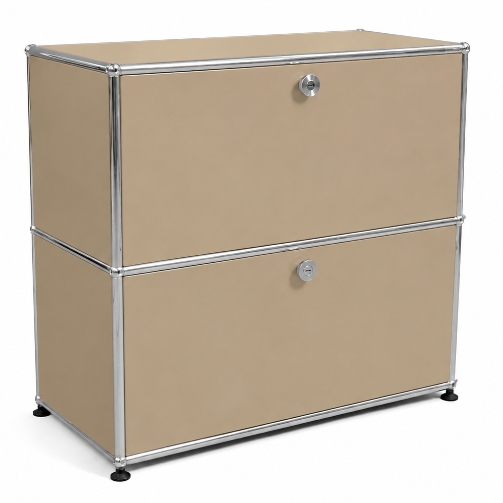 USM Haller Sideboard 1x2 beige 2 Klappen