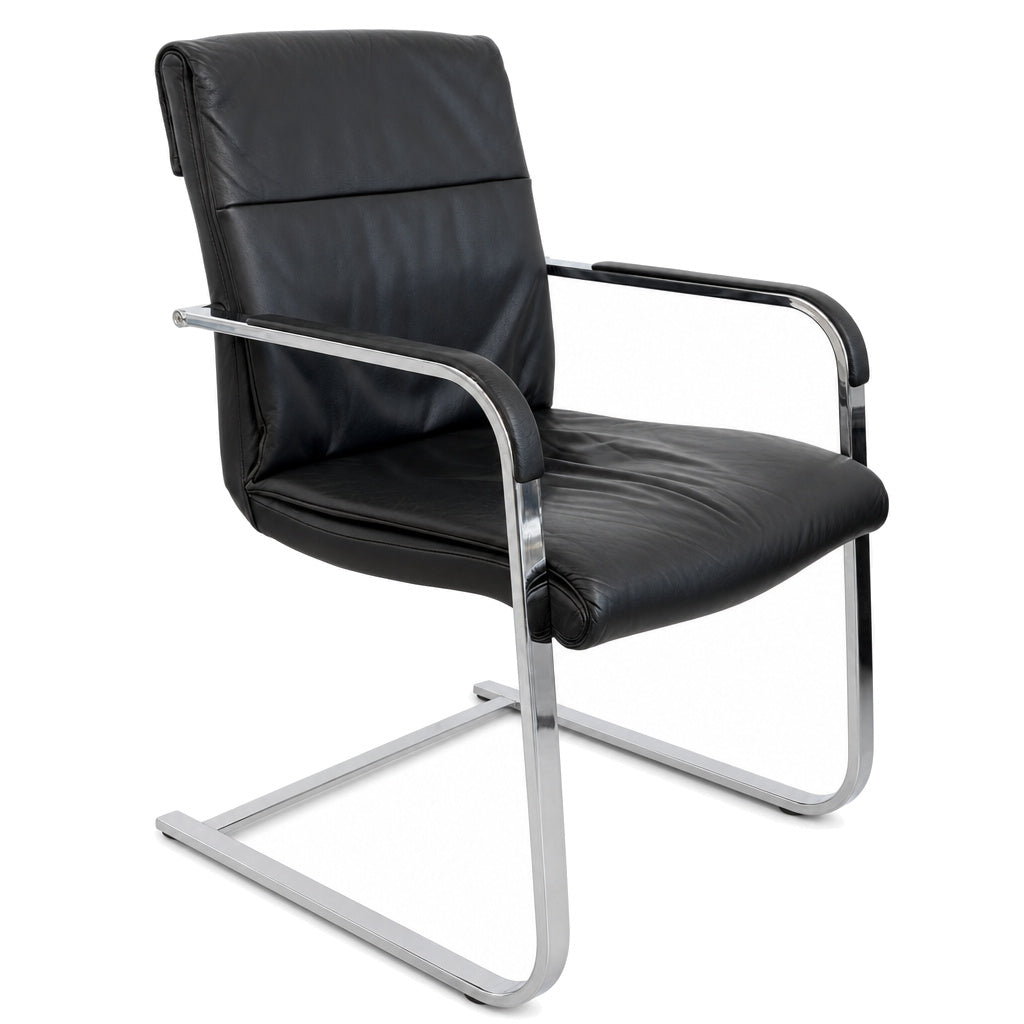 SITAG Freischwinger Leder schwarz