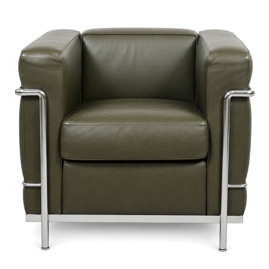 Cassina LC2 Sessel Leder olivgrün