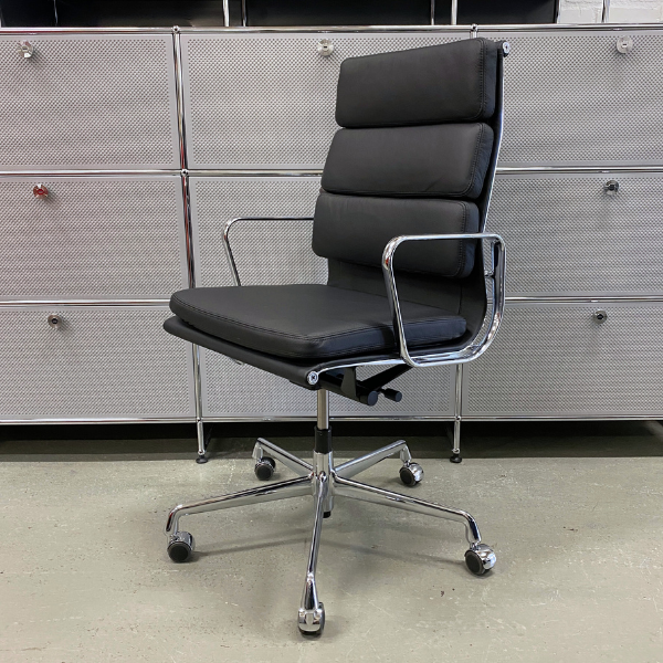 Vitra EA 219 Leder schwarz