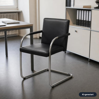 Vitra Visasoft Leder schwarz