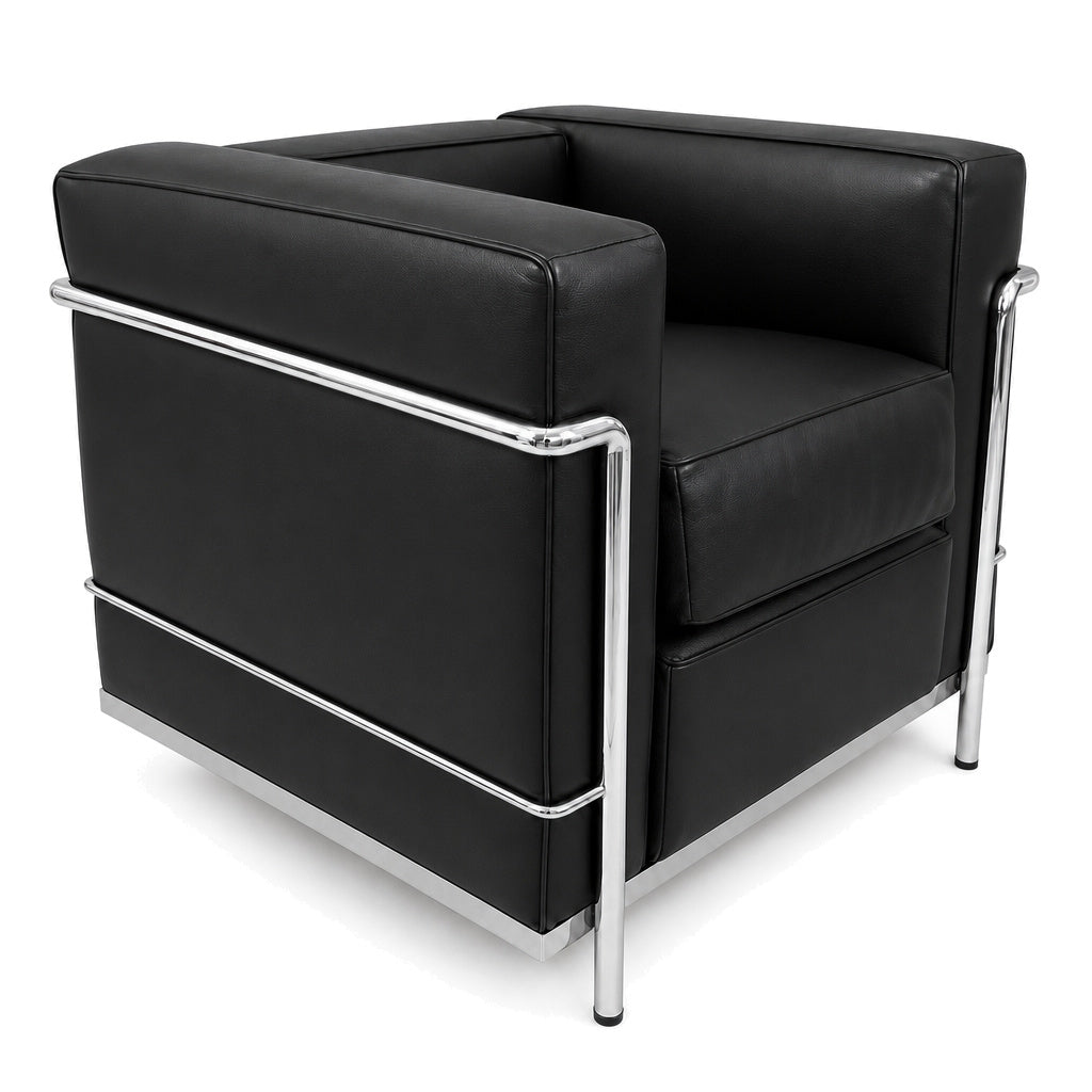 Cassina LC2 Sessel Leder extra schwarz