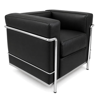 Cassina LC2 Sessel Leder extra schwarz
