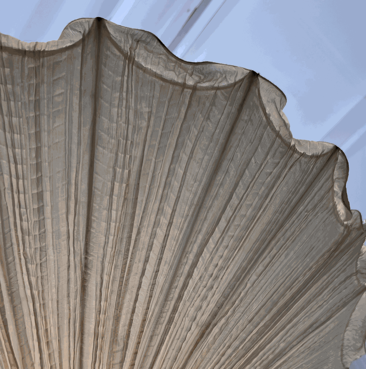 Acqua Creation Morning Glory dimmable floor lamp with pleated fabric shade in good condition