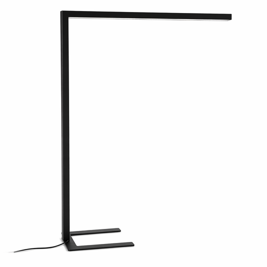 Artemide Econ Office Floor L LED Stehleuchte, schwarz, aus pulverbeschichtetem Aluminium, minimalistisches Design.