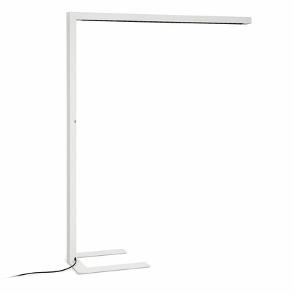 Artemide Econ Office Floor L LED Stehleuchte in Weiß, aus pulverbeschichtetem Aluminium, minimalistisches Design.