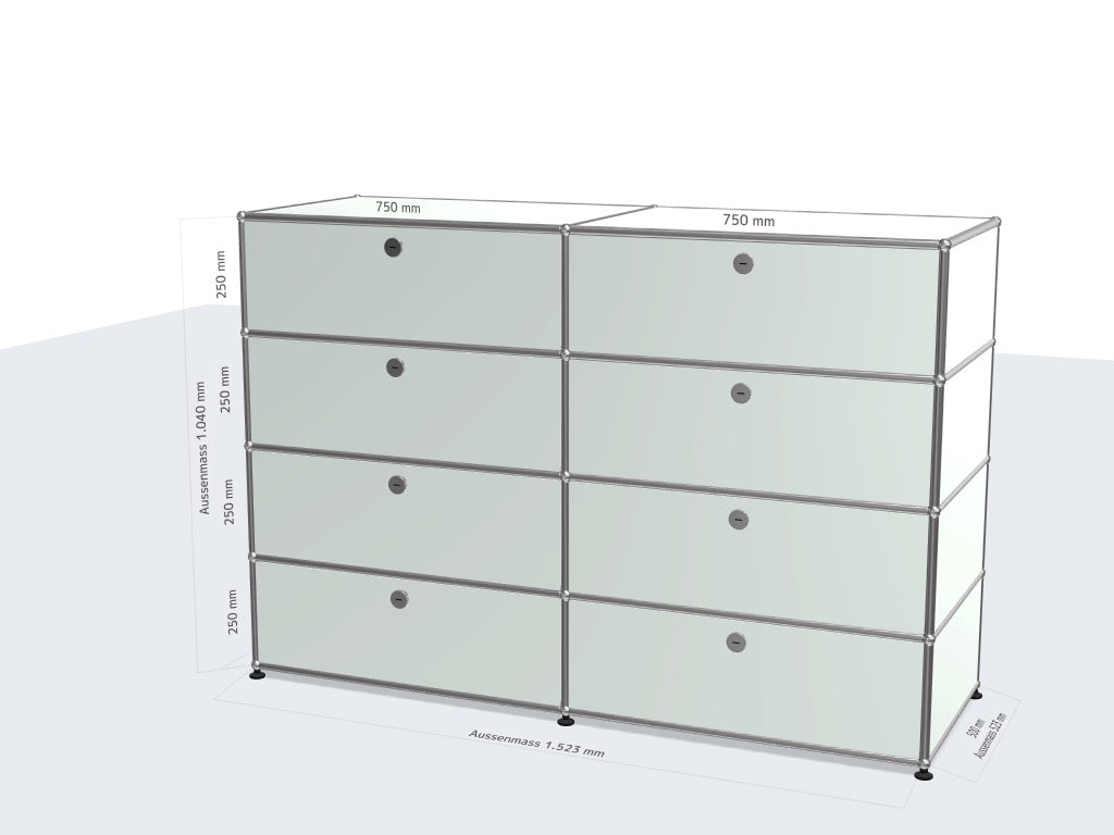 Gera Möbel Flex Regal Flügeltür – Lichtgrau, 40x180.8 Cm, Mit Türdämpfer, Made In Germany