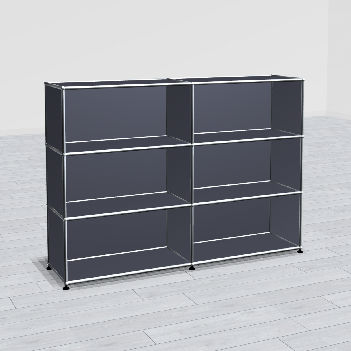 USM Haller Highboard anthrazit 2x3 offen 35 tief