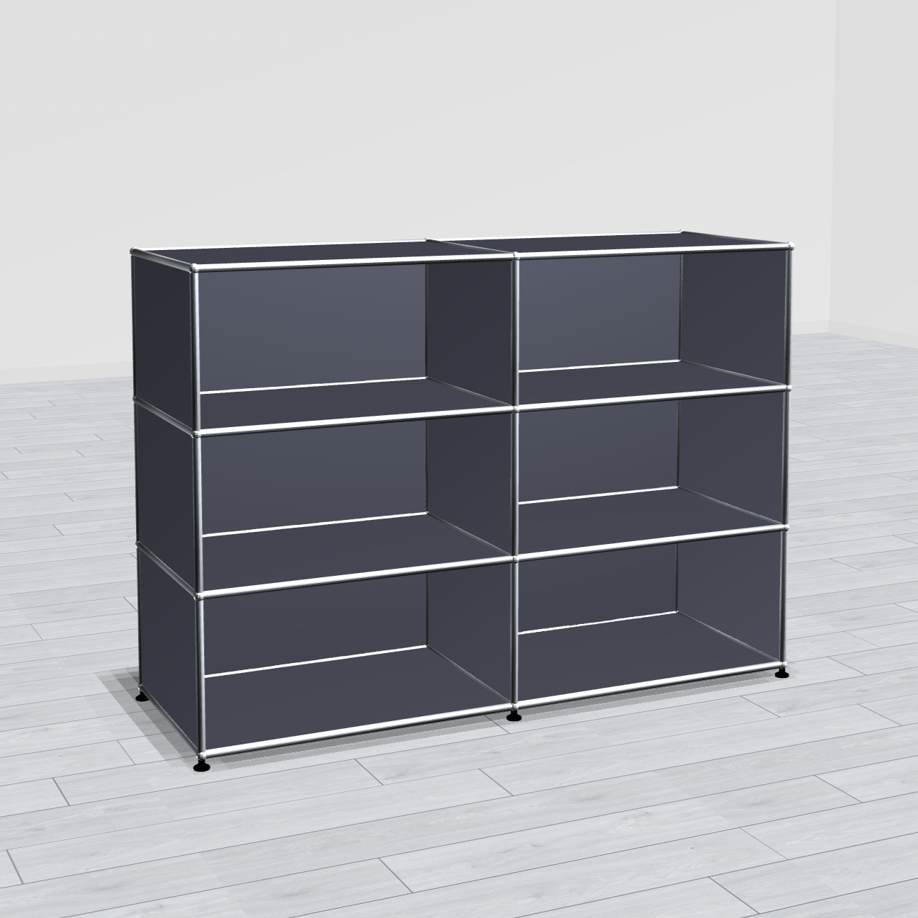 USM Haller Highboard anthrazit 2x3 offen 50 tief