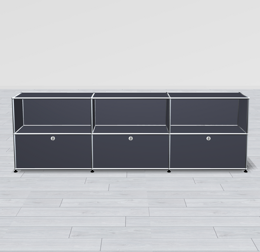 USM Haller Sideboard anthrazit 3x2, 3 Auszüge