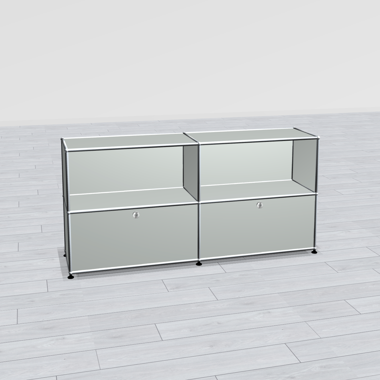 USM Haller Sideboard 2x2 lichtgrau 2 Klappen