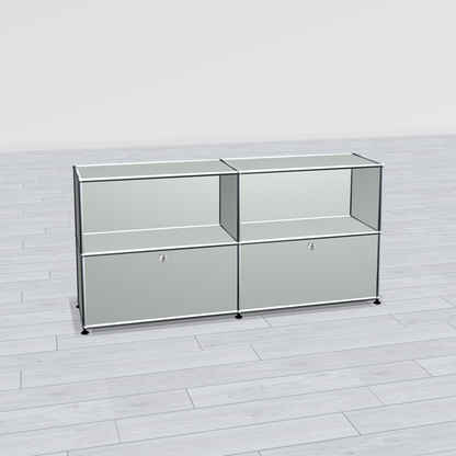 USM Haller Sideboard 2x2 lichtgrau 2 Klappen