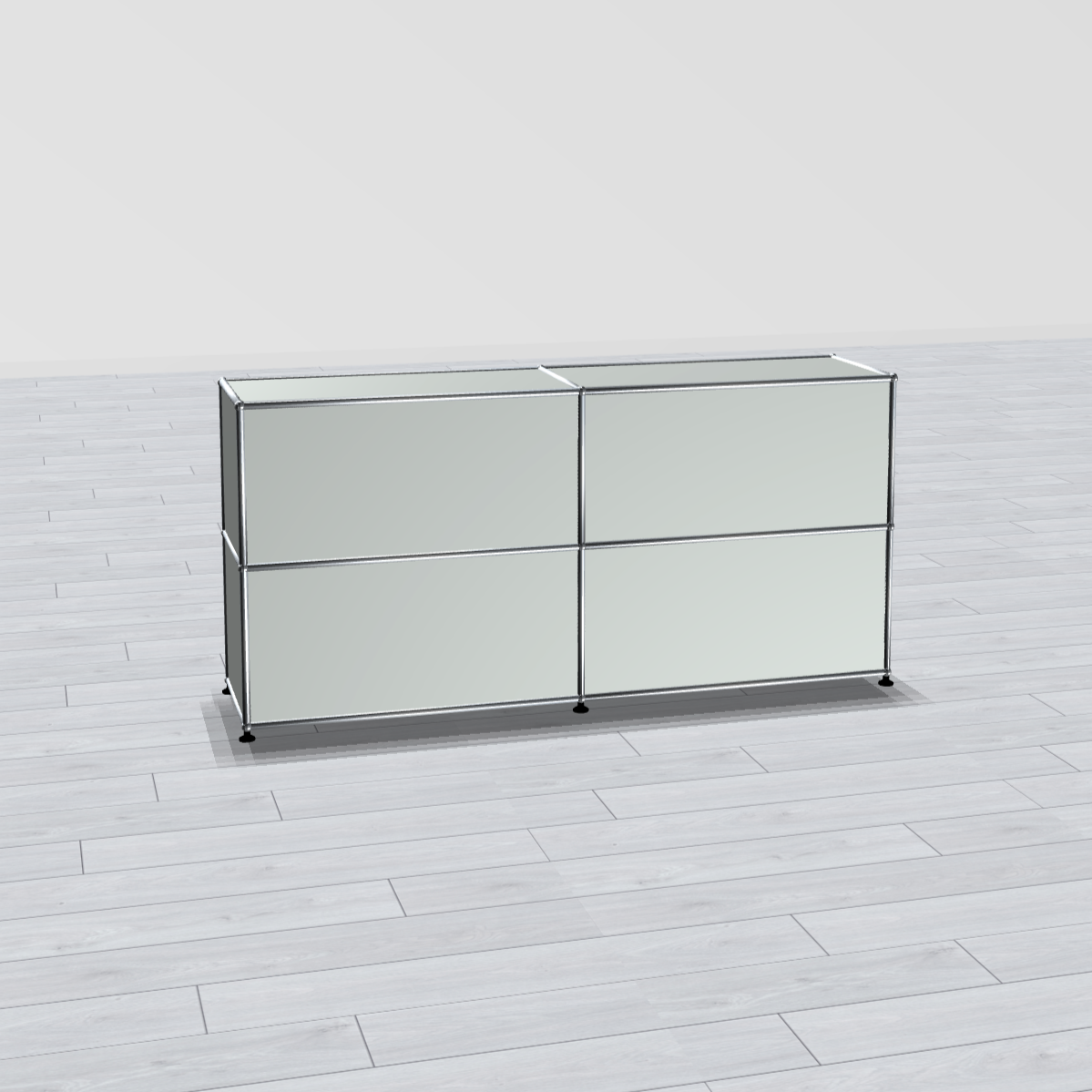 USM Haller Sideboard 2x2 lichtgrau 2 Klappen