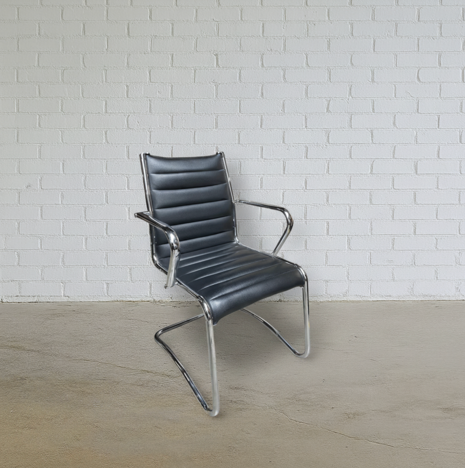 Sitland Freischwinger Leder/Chrom