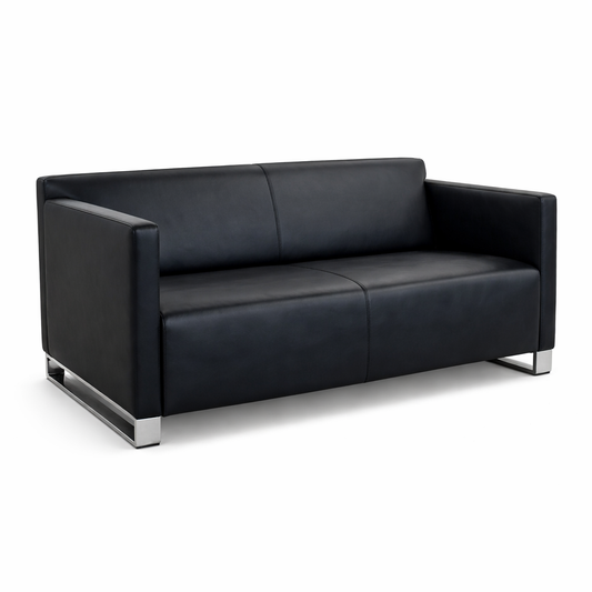 COR Quant Sofa 2-Sitzer Leder schwarz
