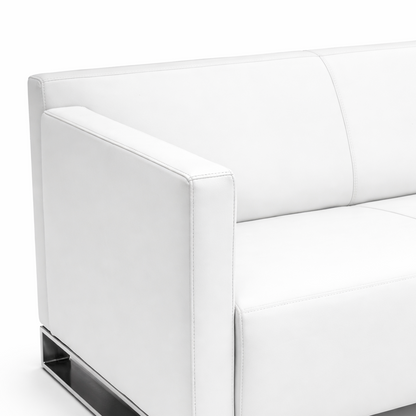 COR Quant Sofa 2-Sitzer Leder weiß