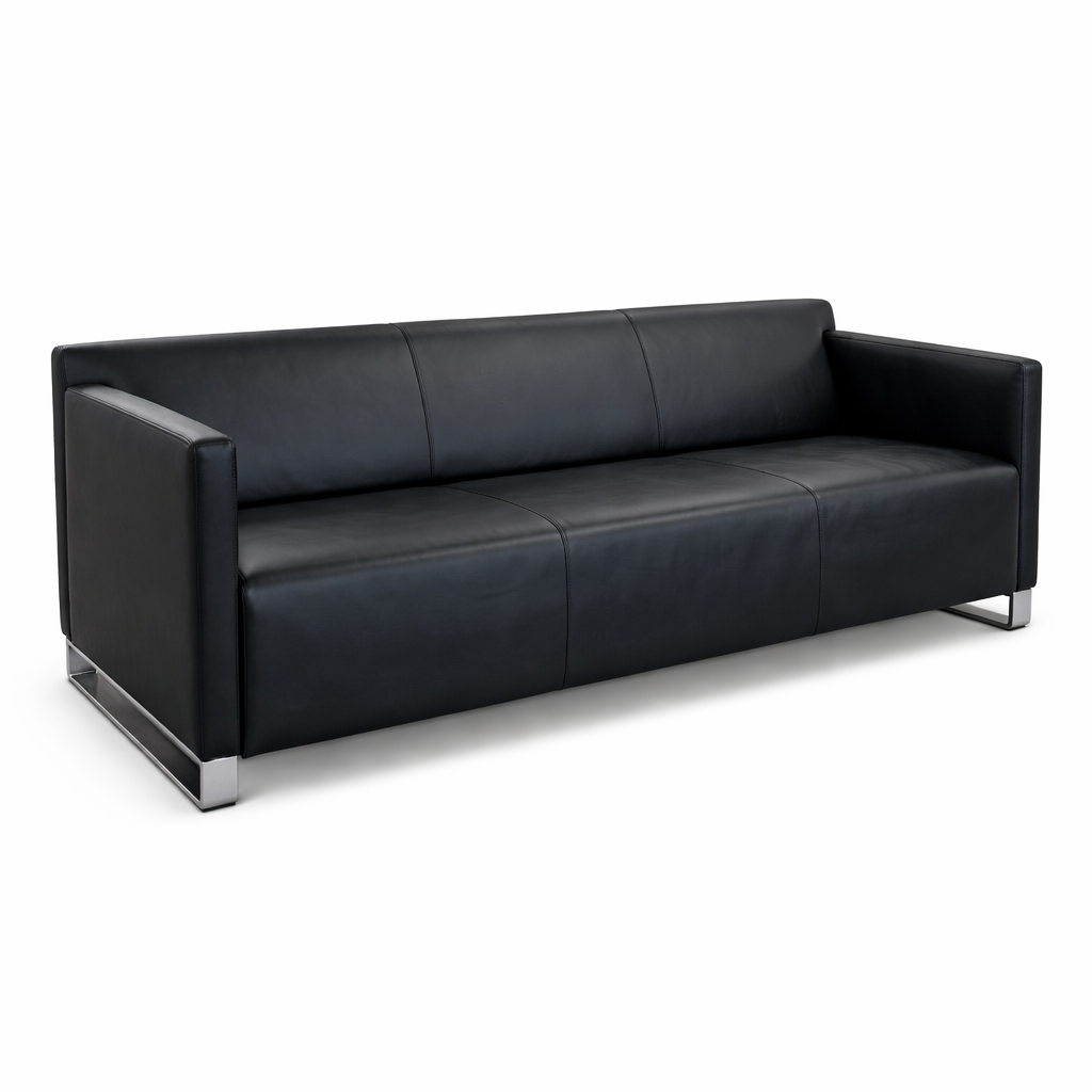 COR Quant Sofa 3-Sitzer Leder schwarz