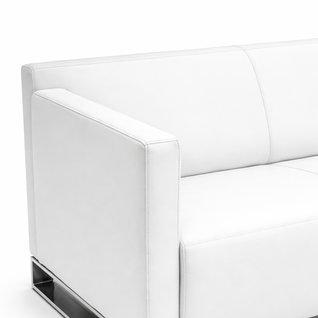 COR Quant Sofa 3-Sitzer Leder weiß